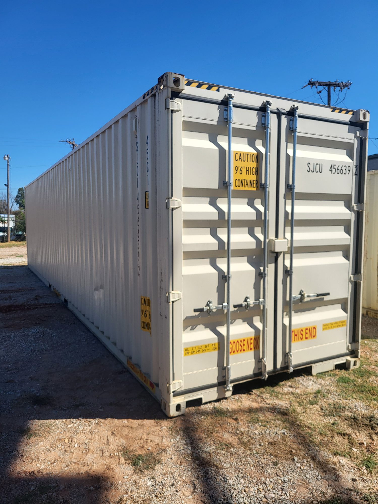 Rear corner view of the product