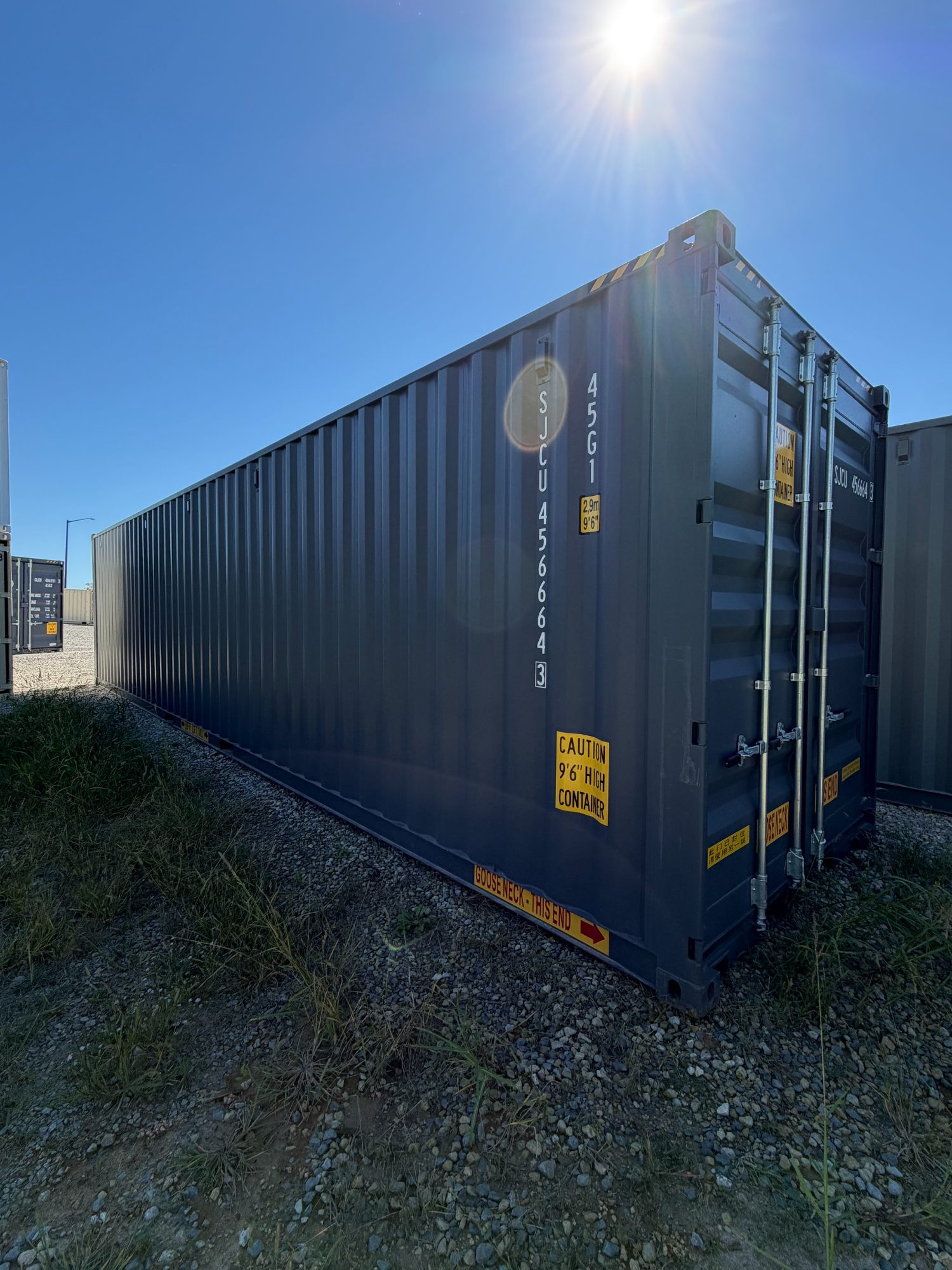 Rear corner view of the product