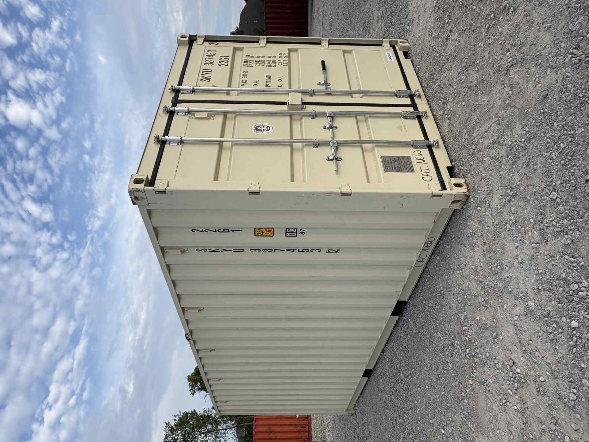Front corner view of the product