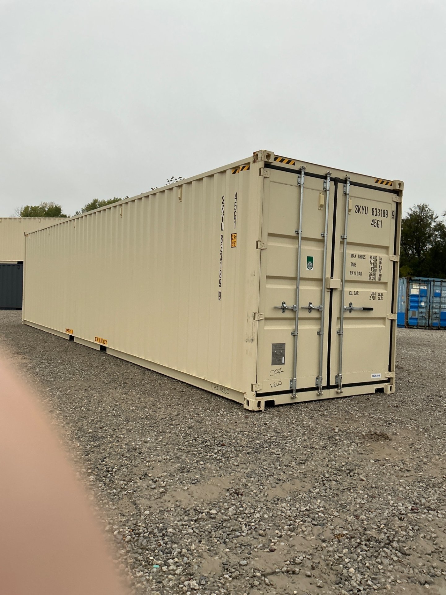 Front corner view of the product