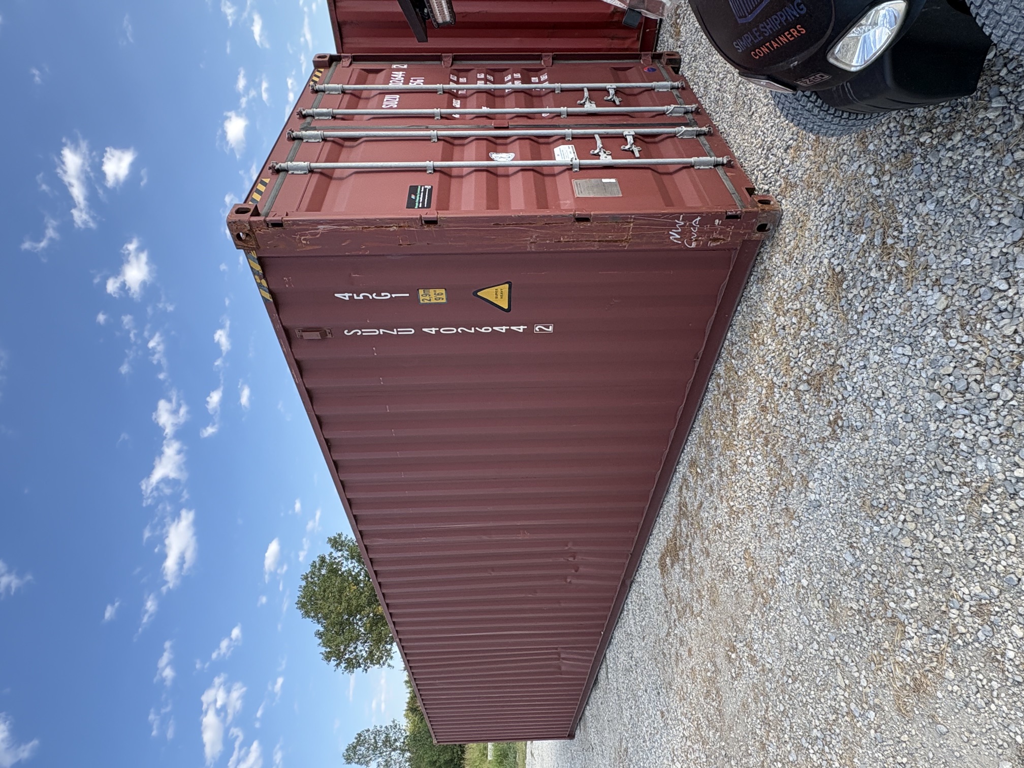 Front corner view of the product