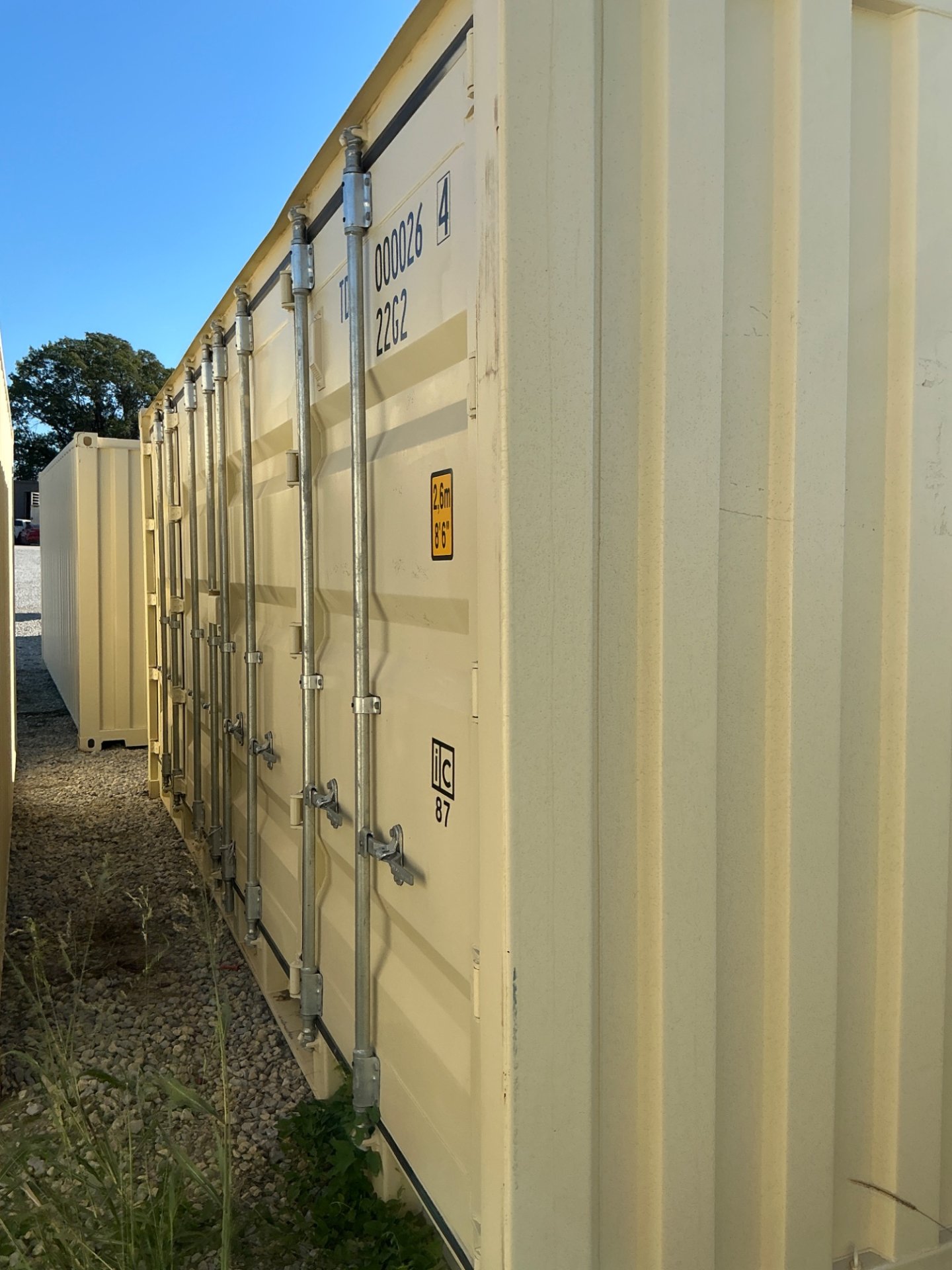 Rear corner view of the product