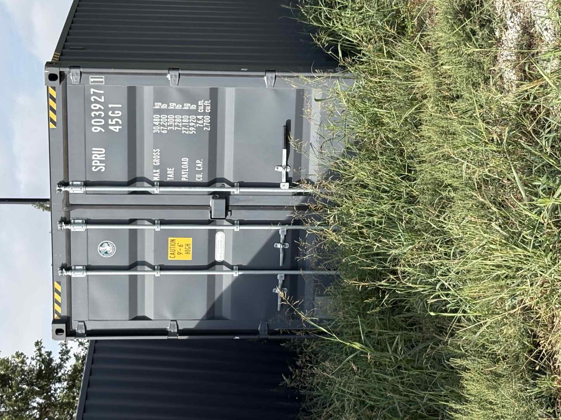 Rear corner view of the product