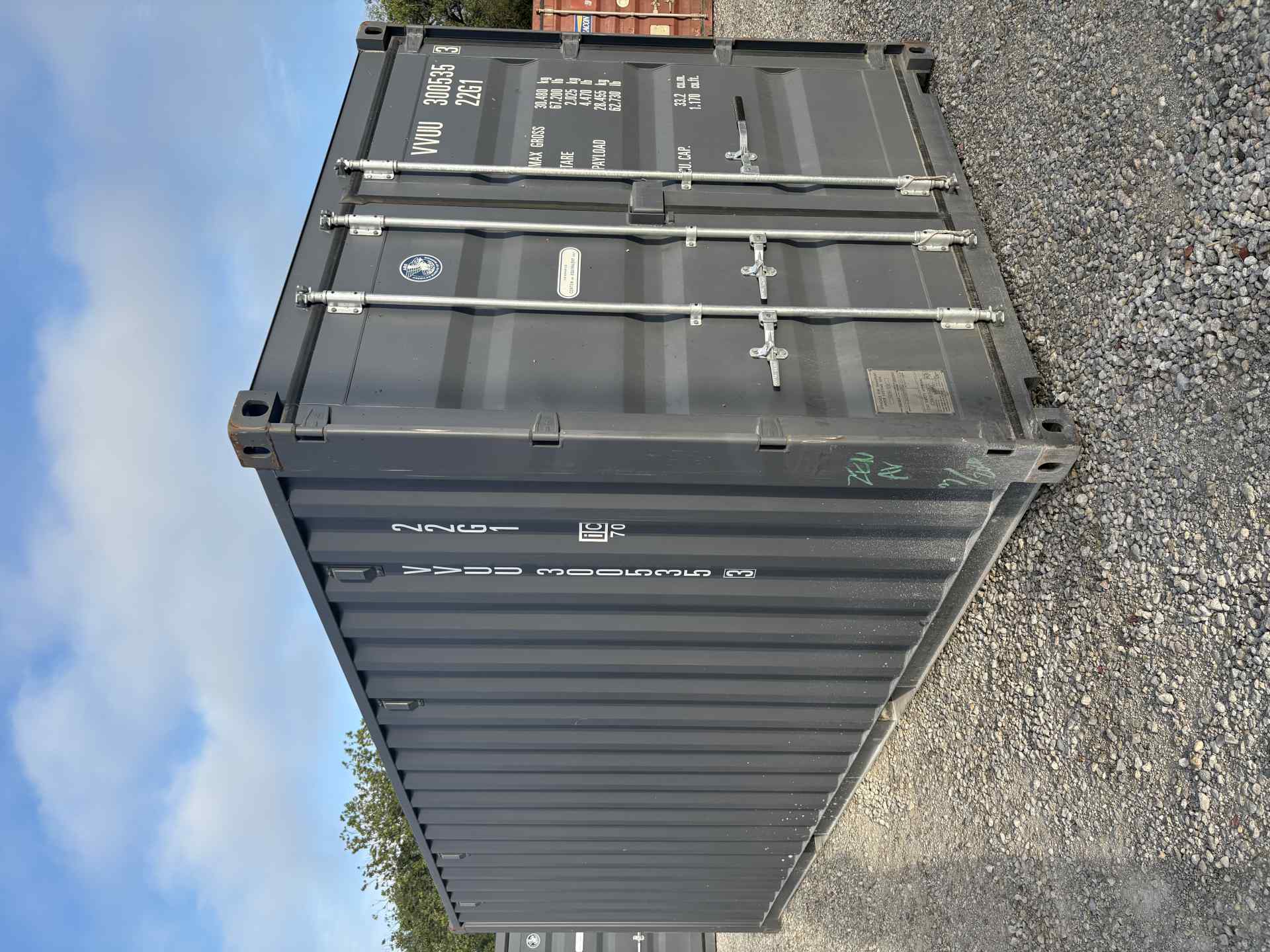 Front corner view of the product