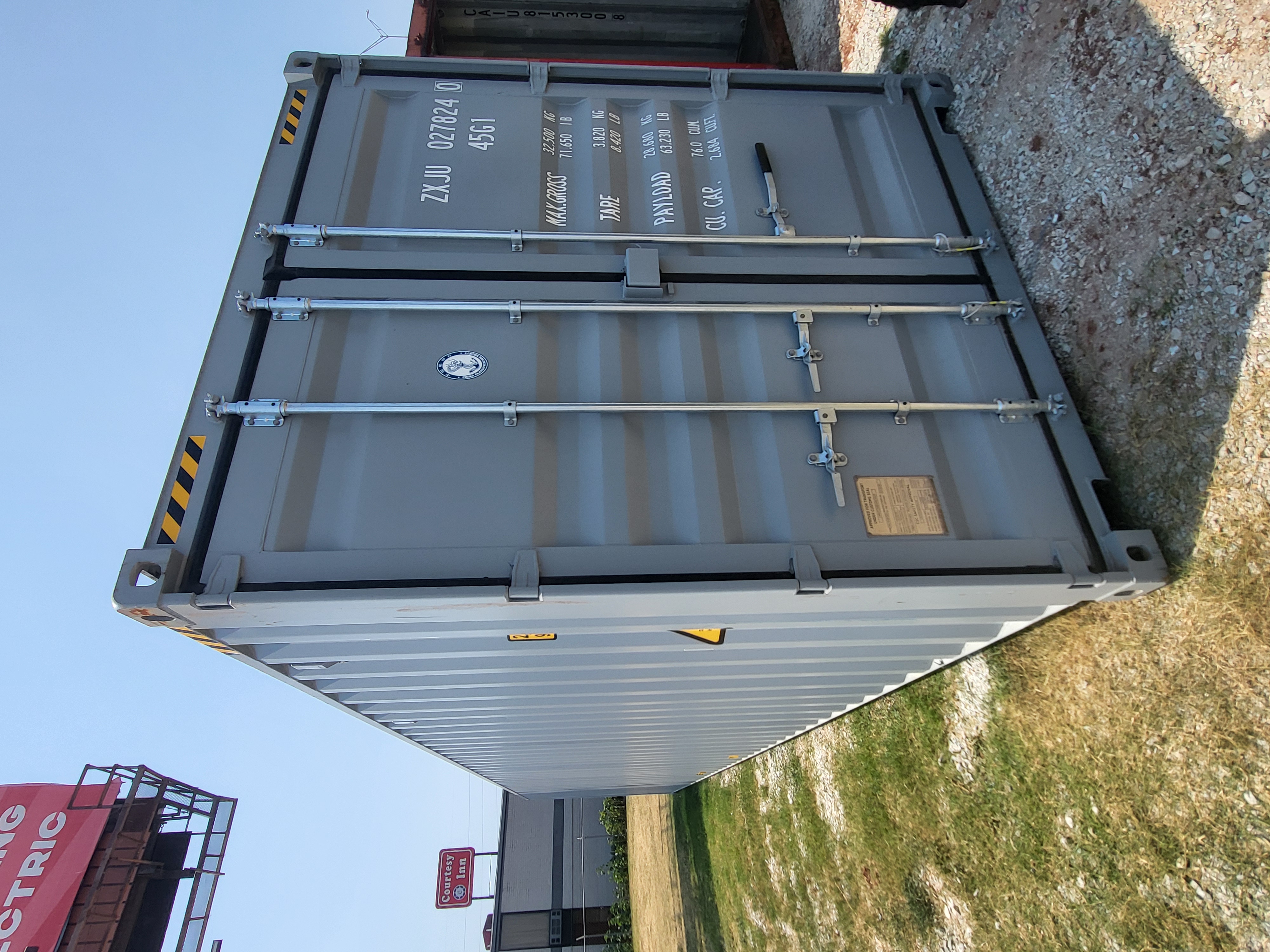 Front corner view of the product