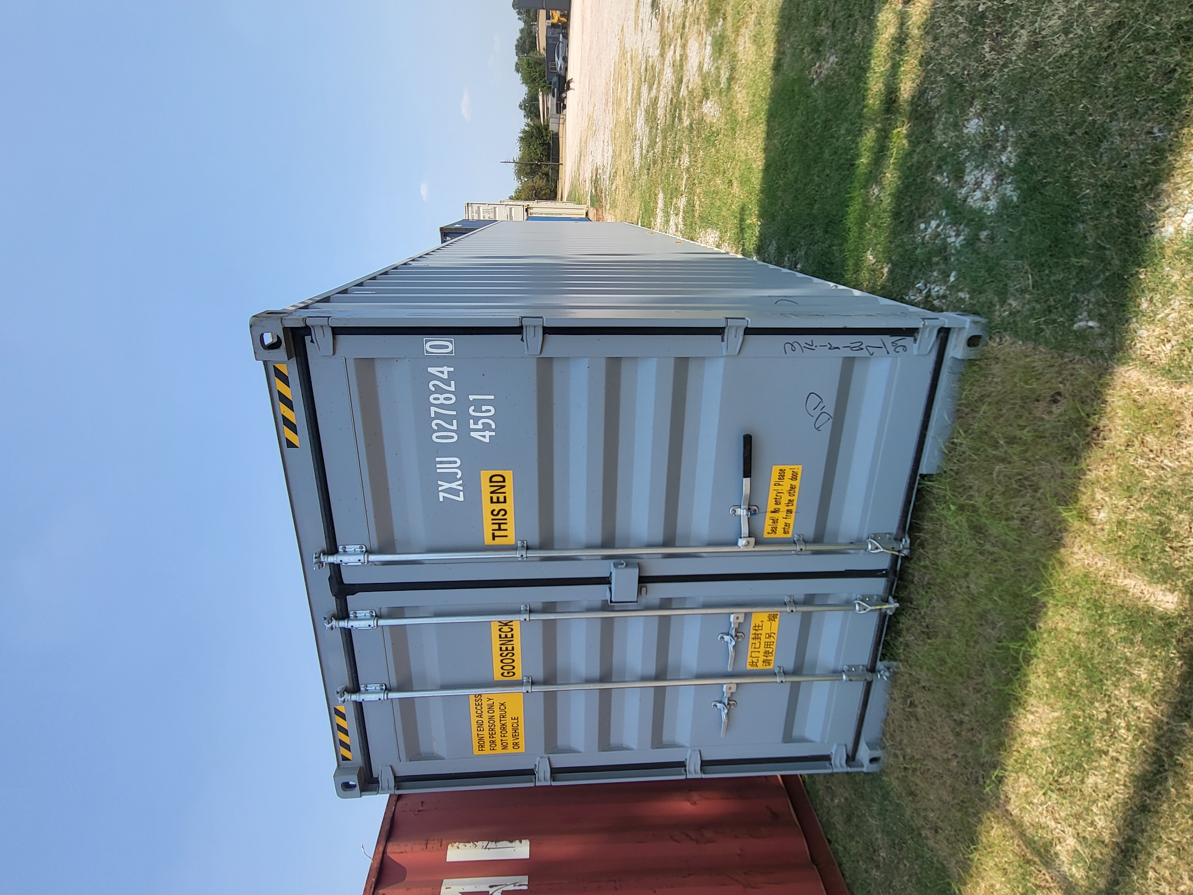 Rear corner view of the product