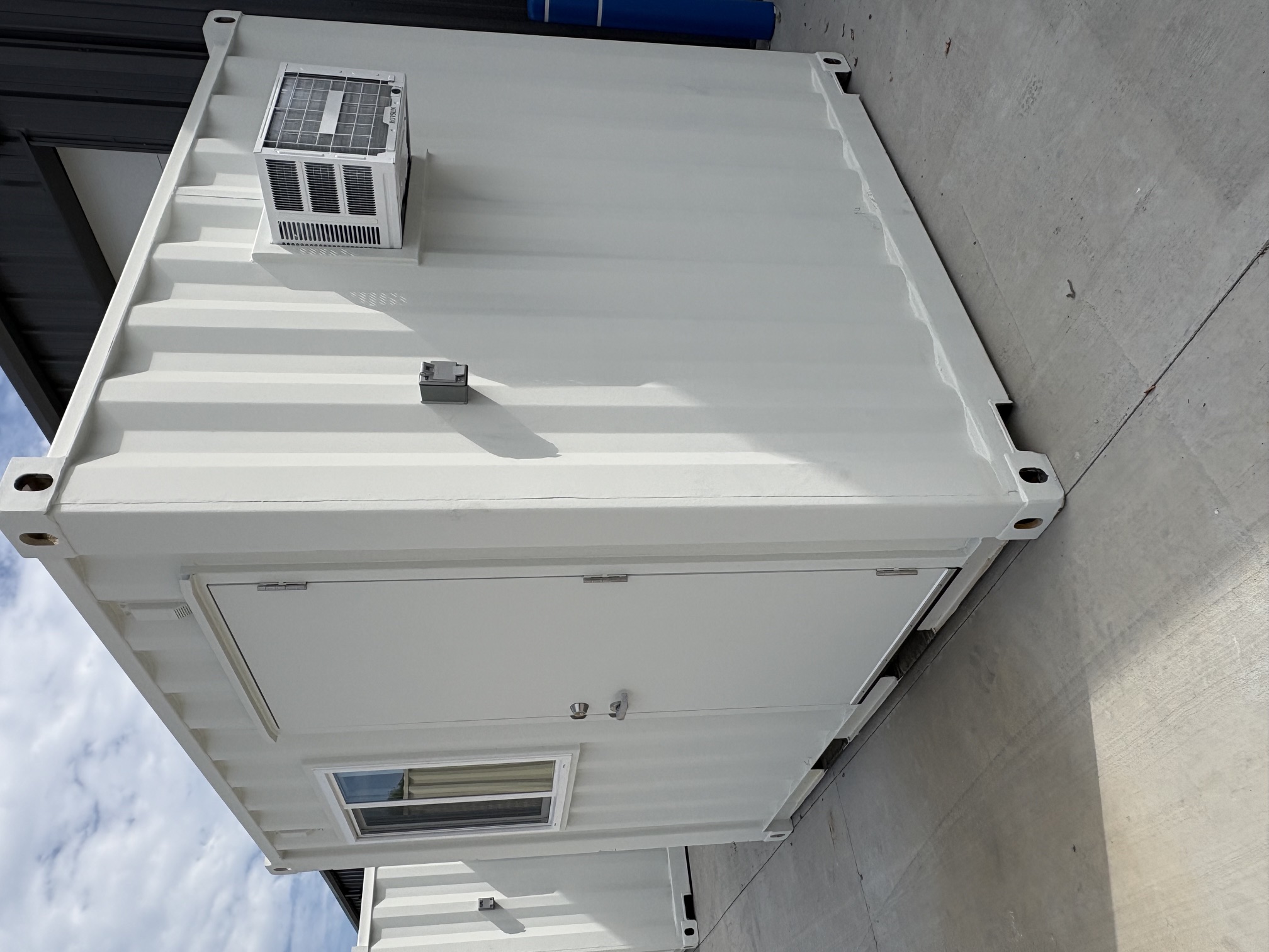 Rear corner view of the product