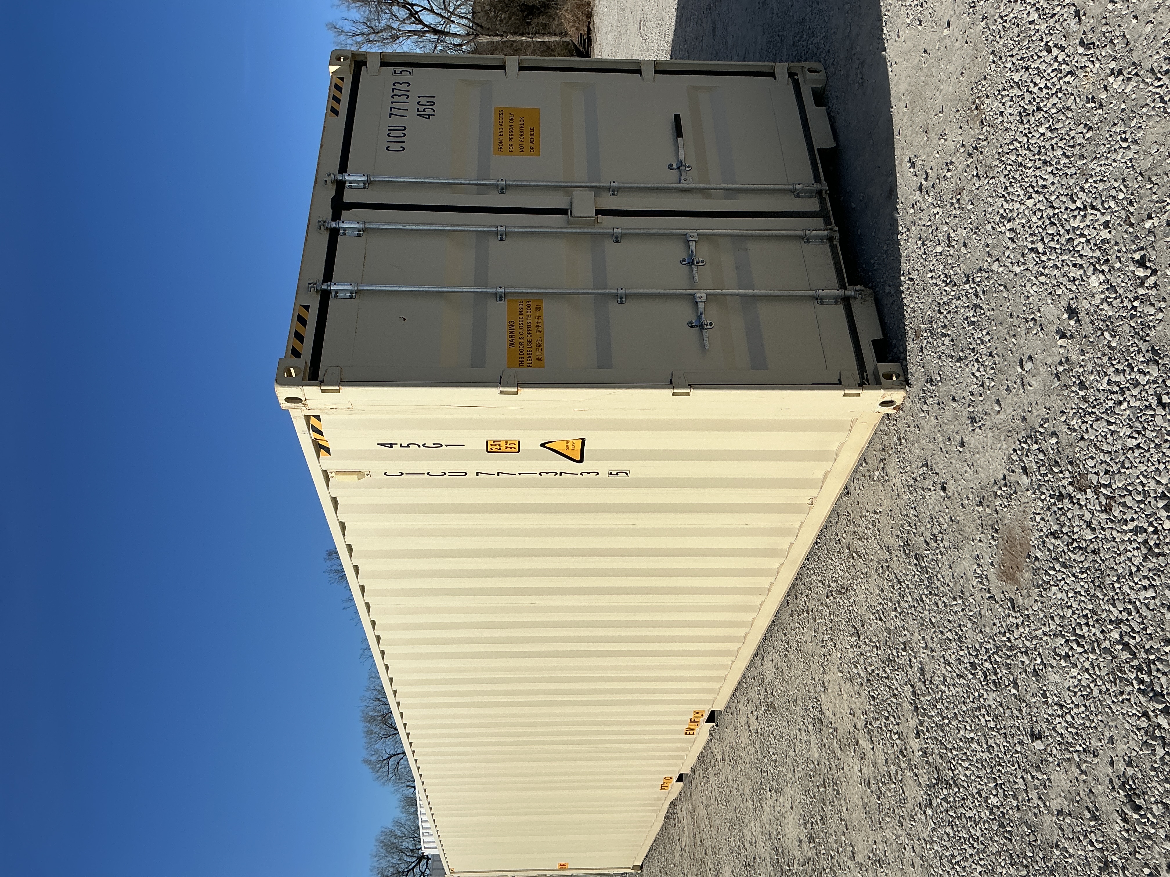 Front corner view of the product