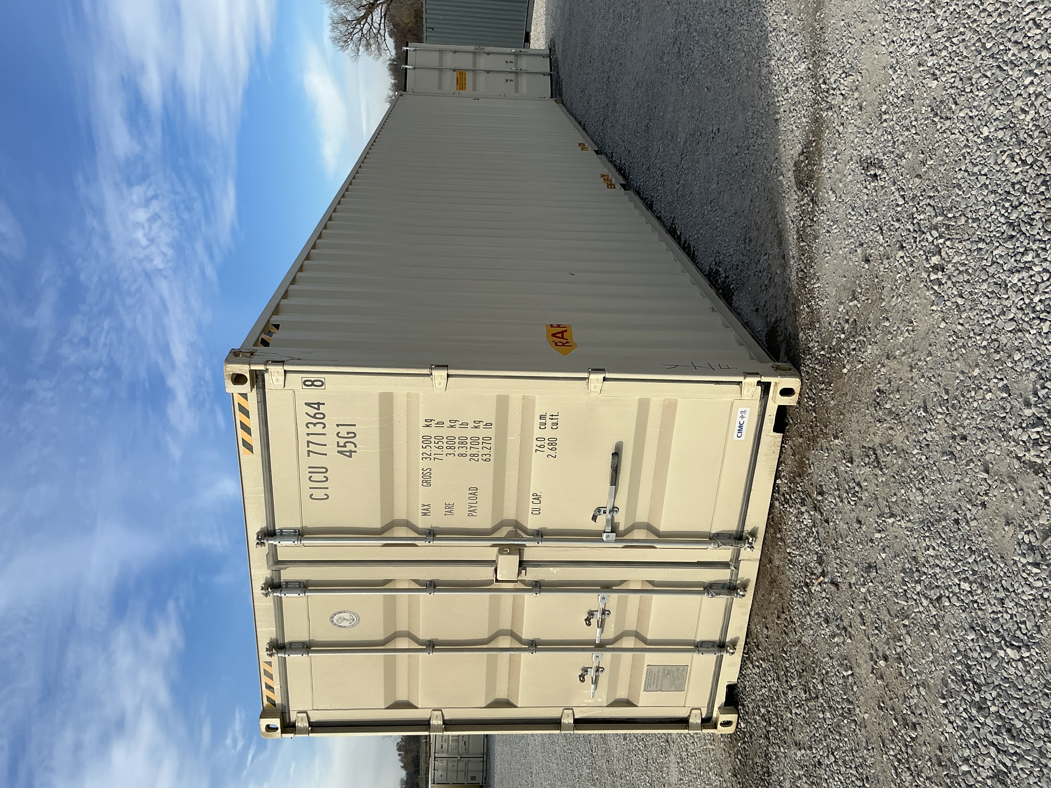 Front corner view of the product