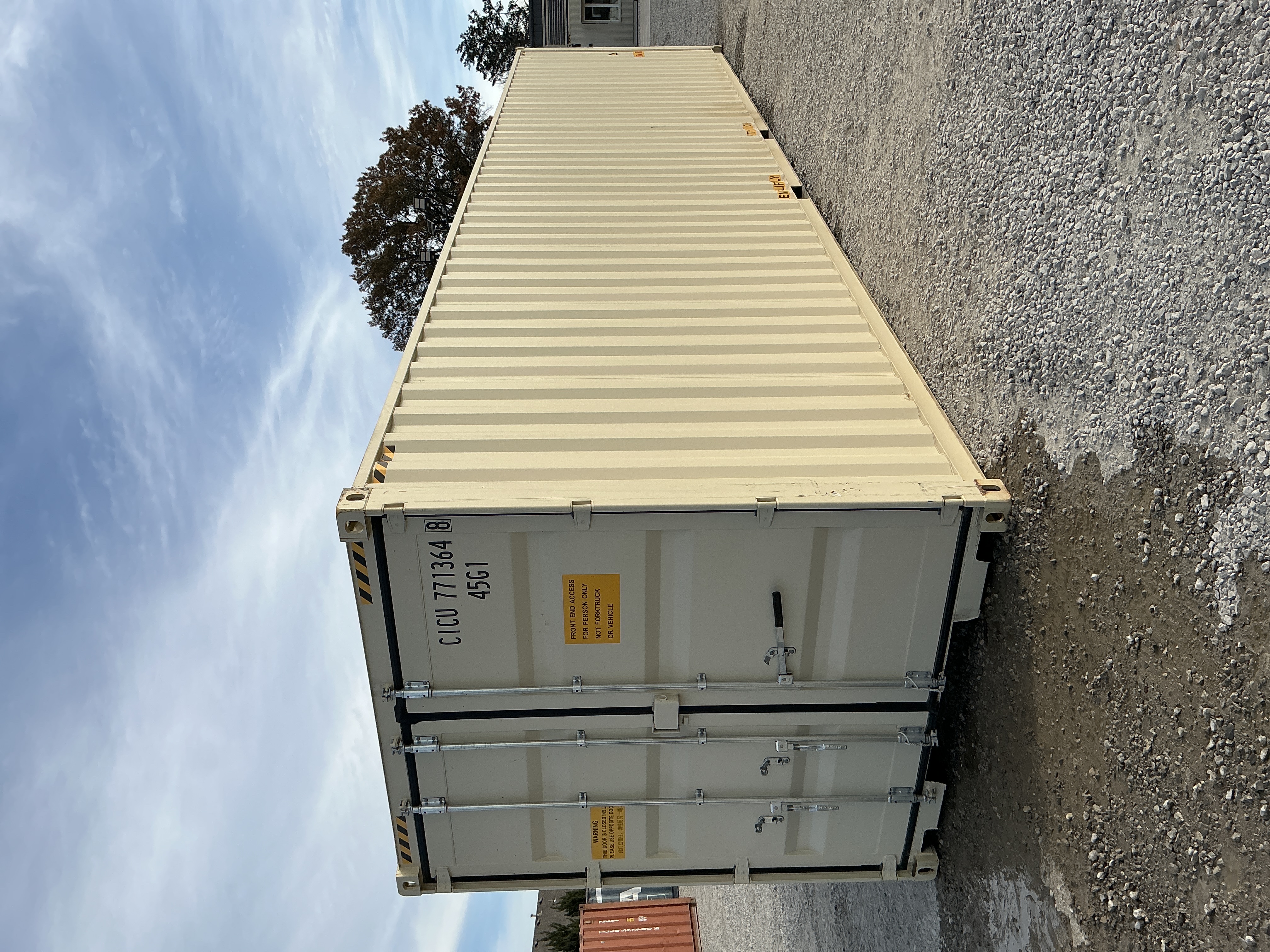 Rear corner view of the product