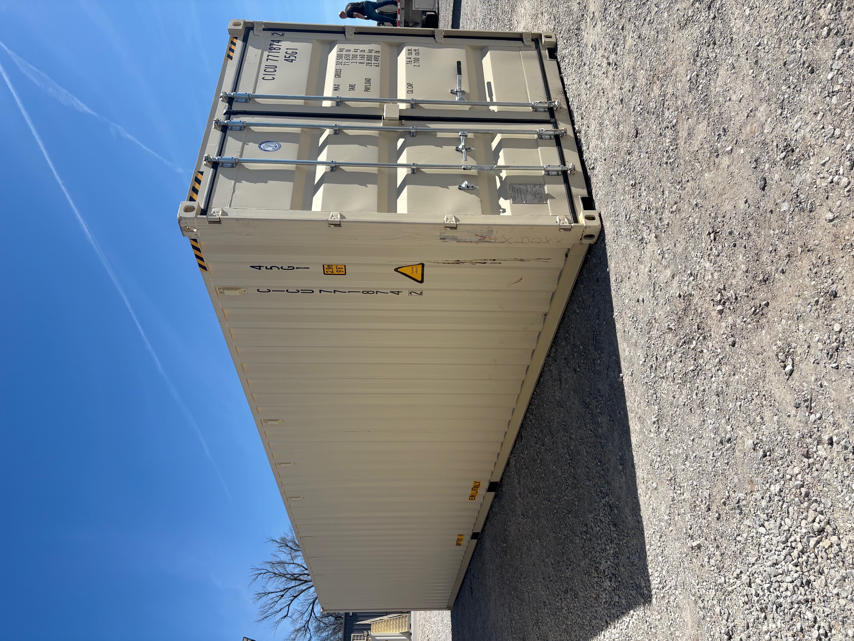 Front corner view of the product