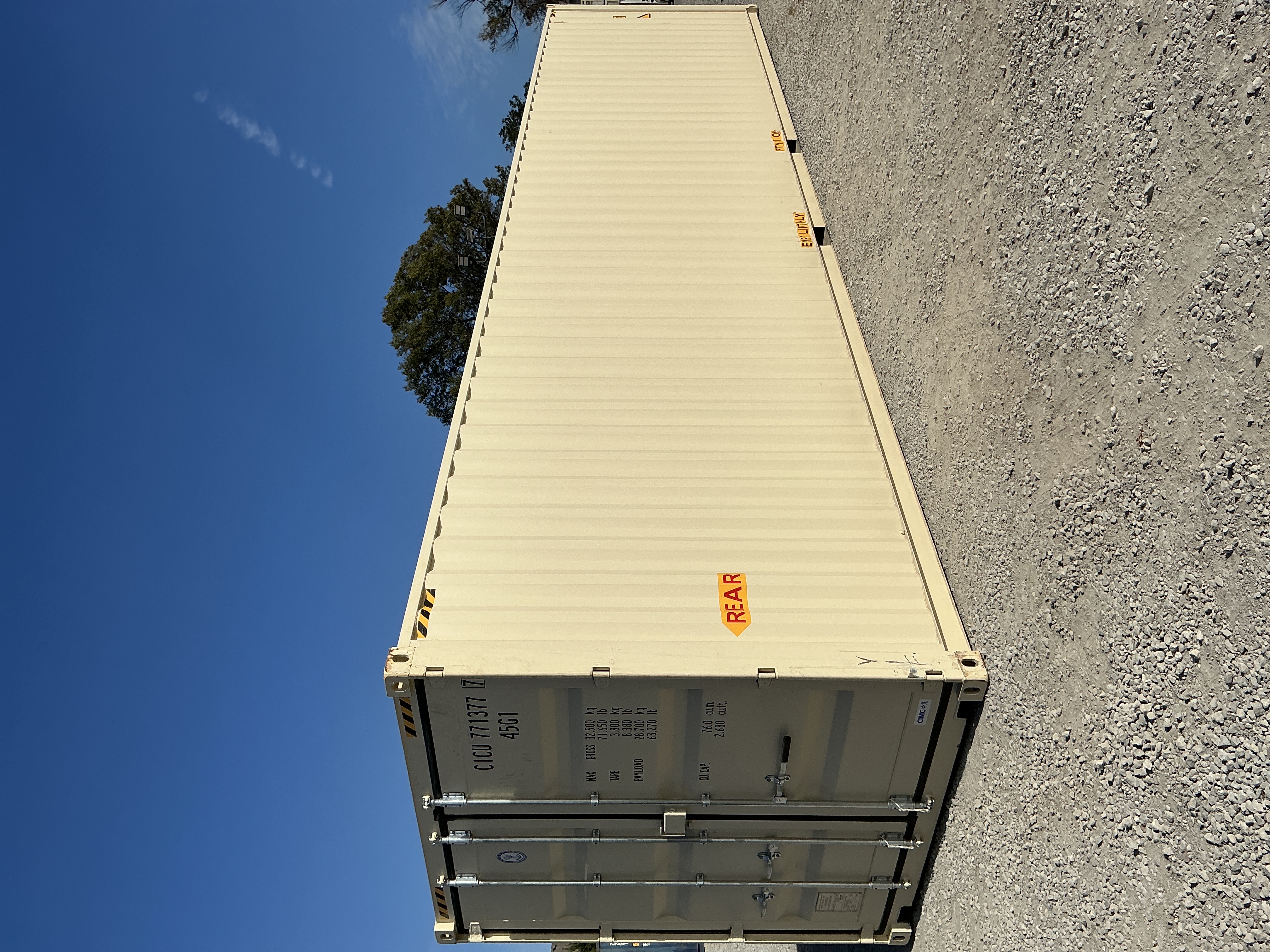 Front corner view of the product