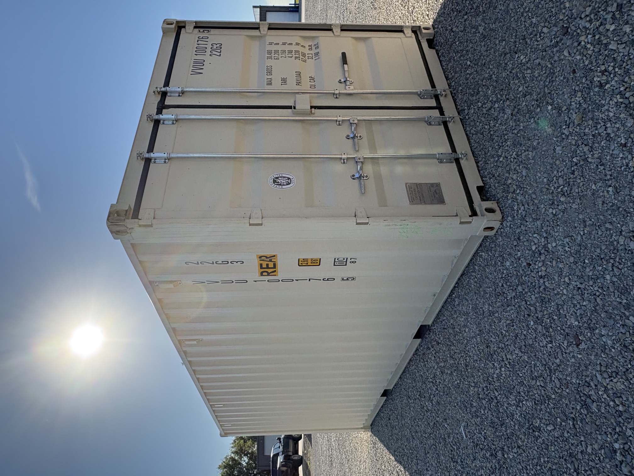 Front corner view of the product