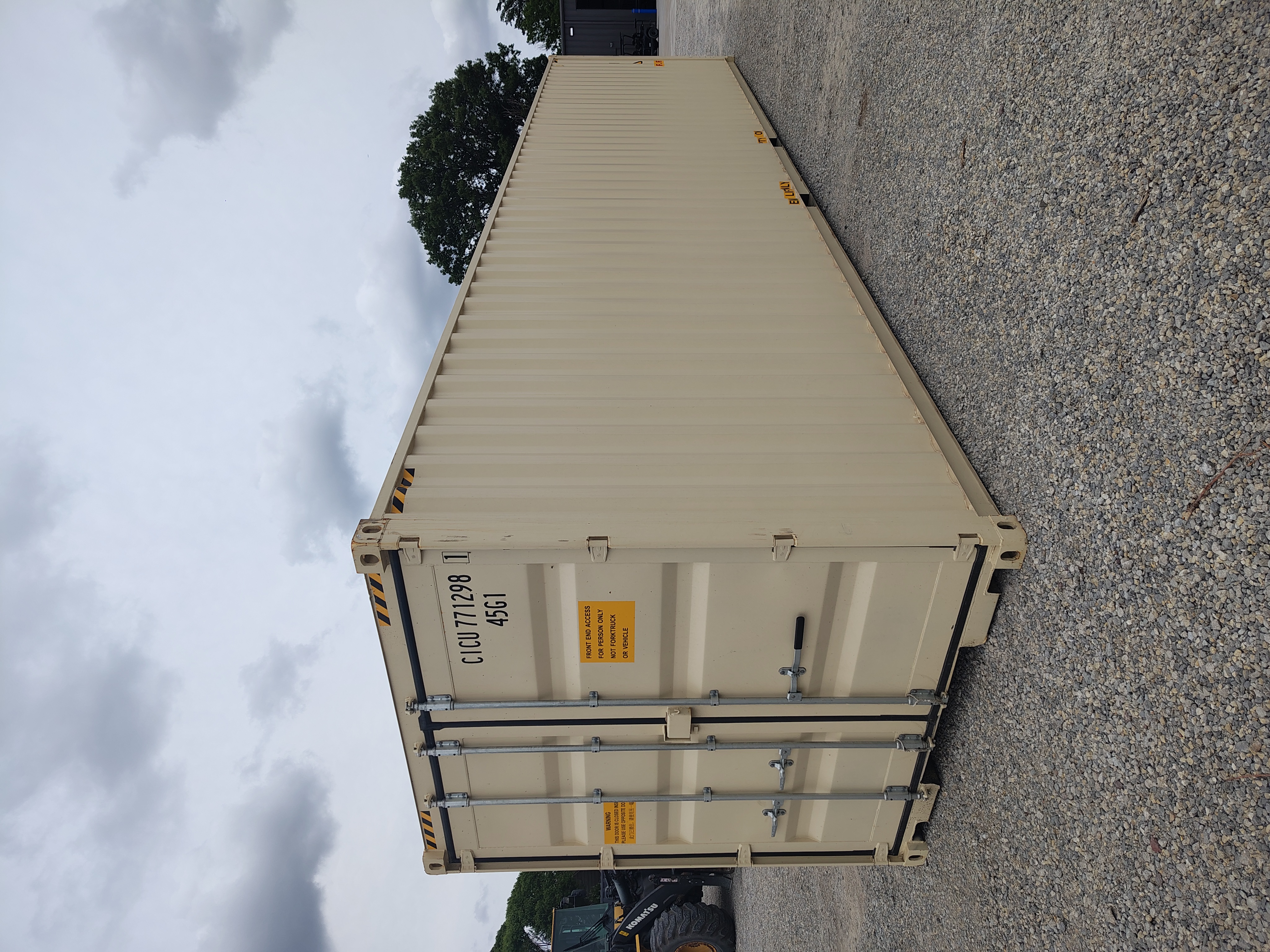 Front corner view of the product