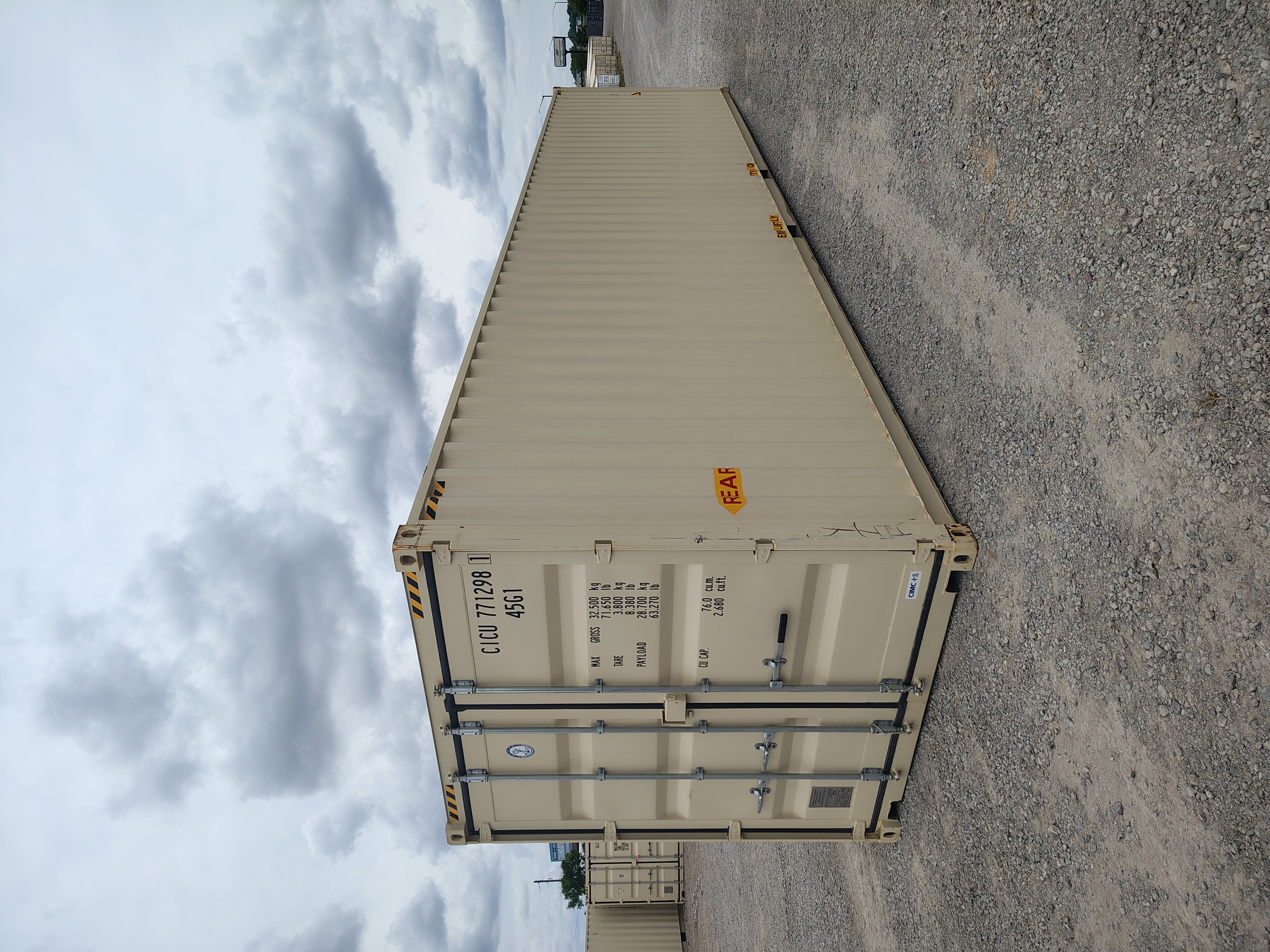 Rear corner view of the product