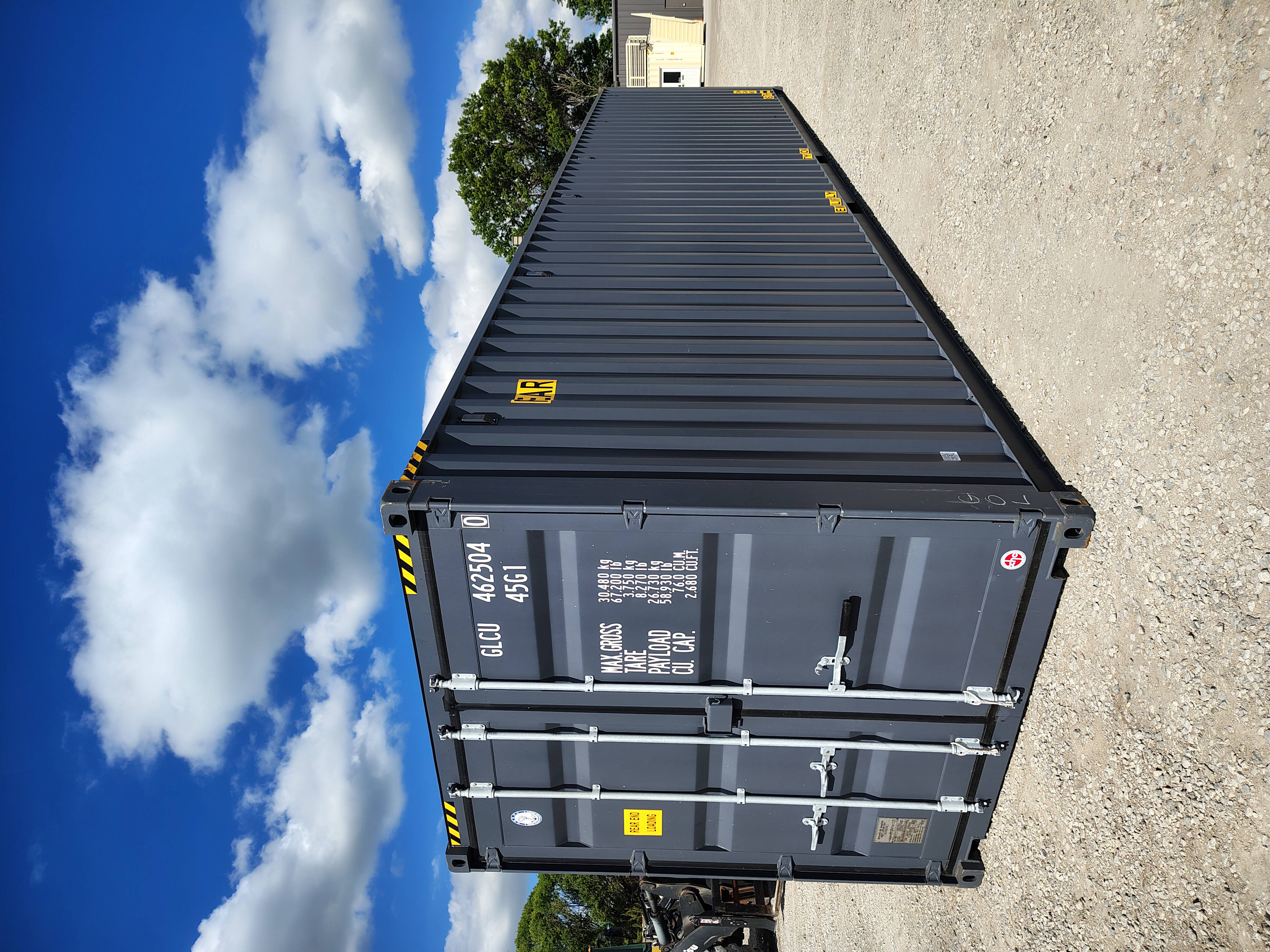 Rear corner view of the product