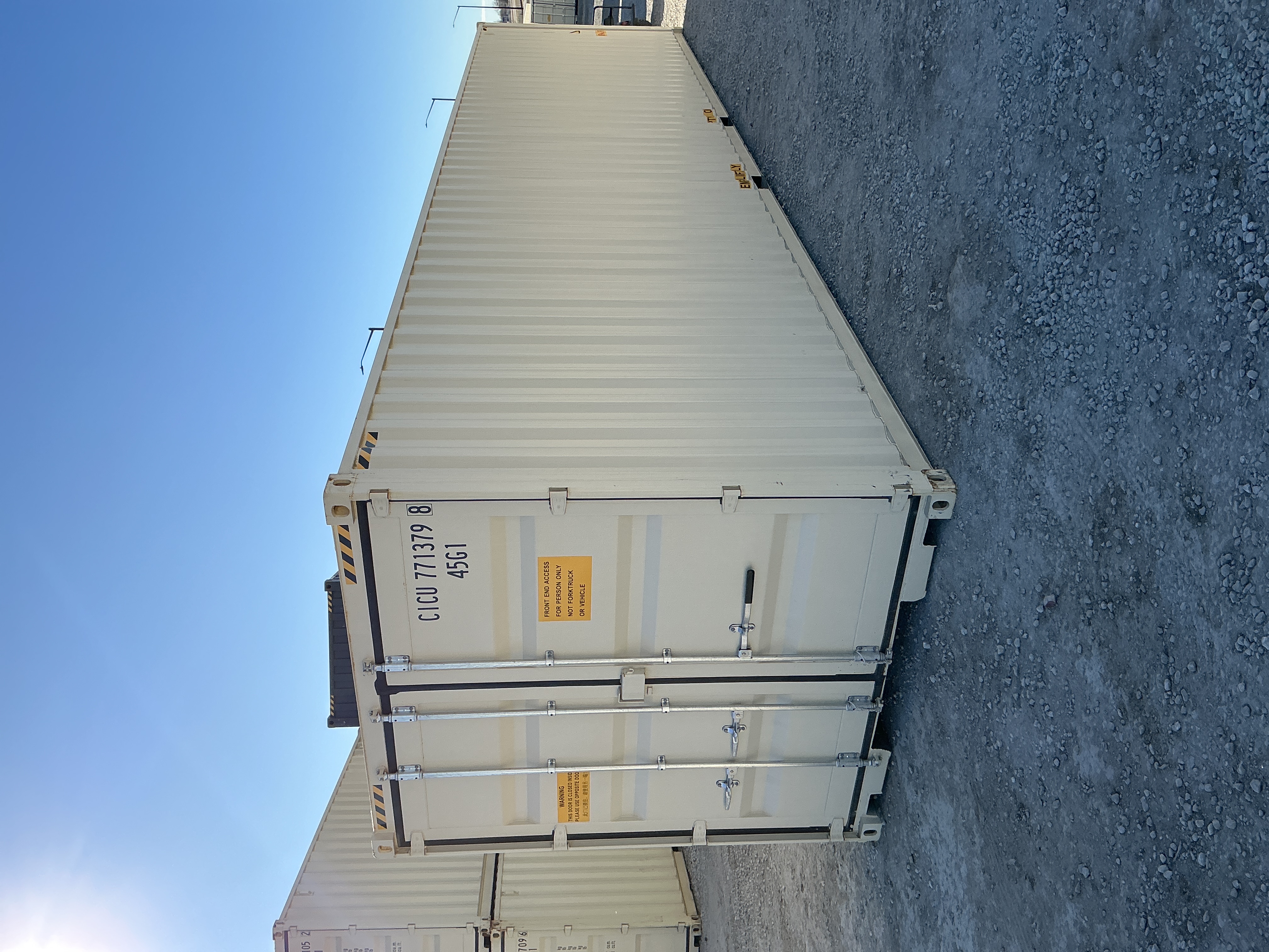 Front corner view of the product