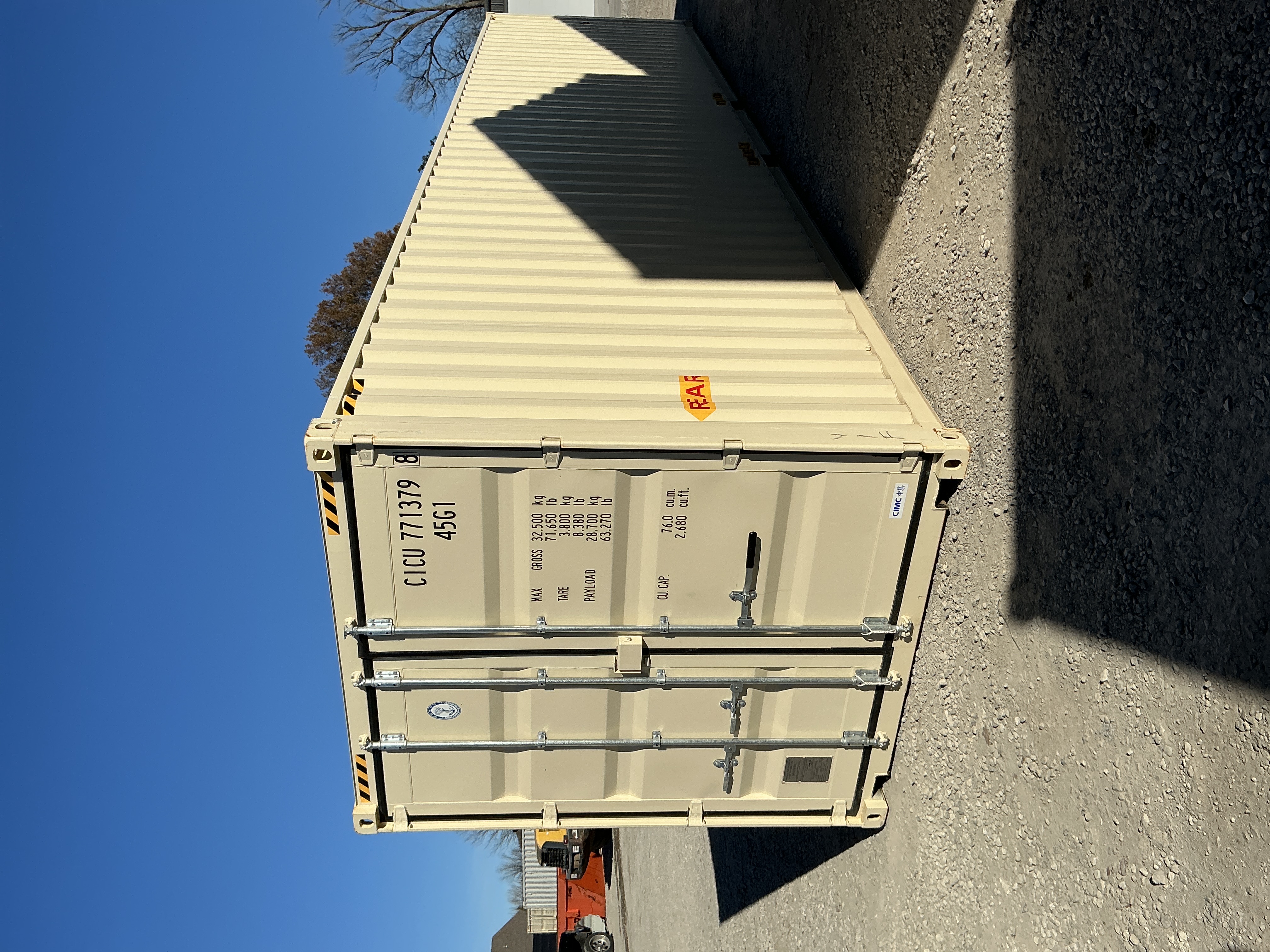 Rear corner view of the product