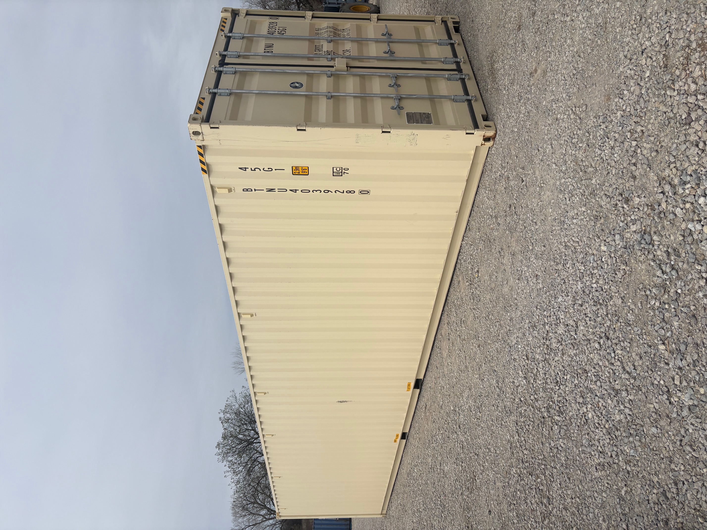 Front corner view of the product