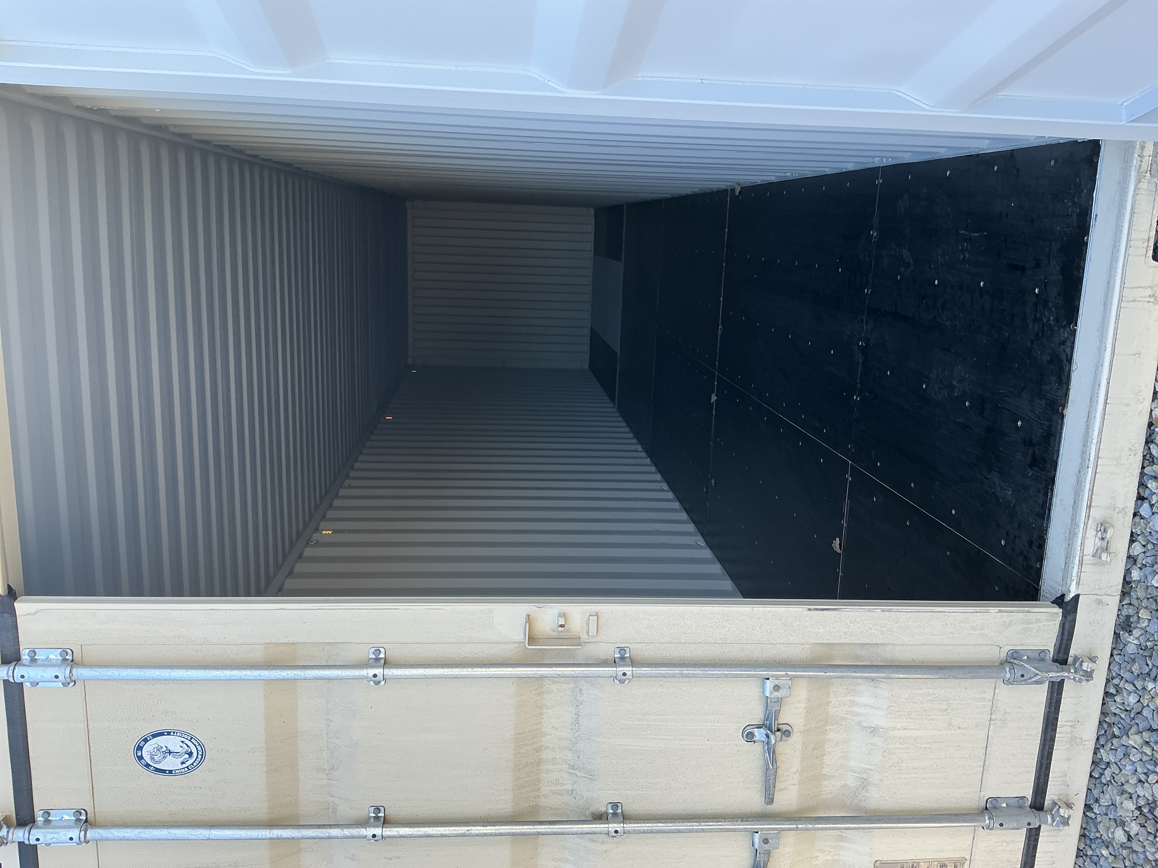 Rear corner view of the product