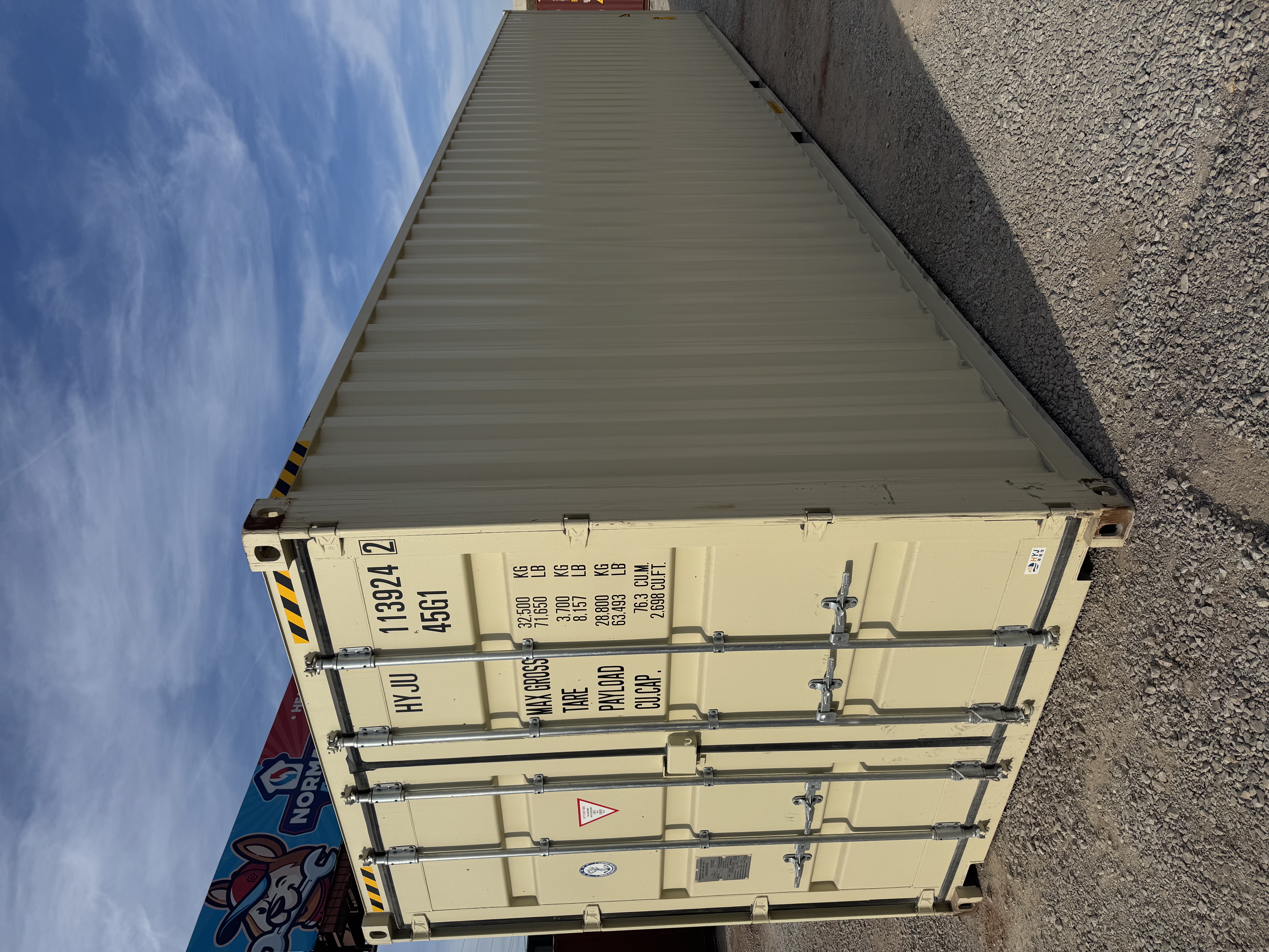 Front corner view of the product