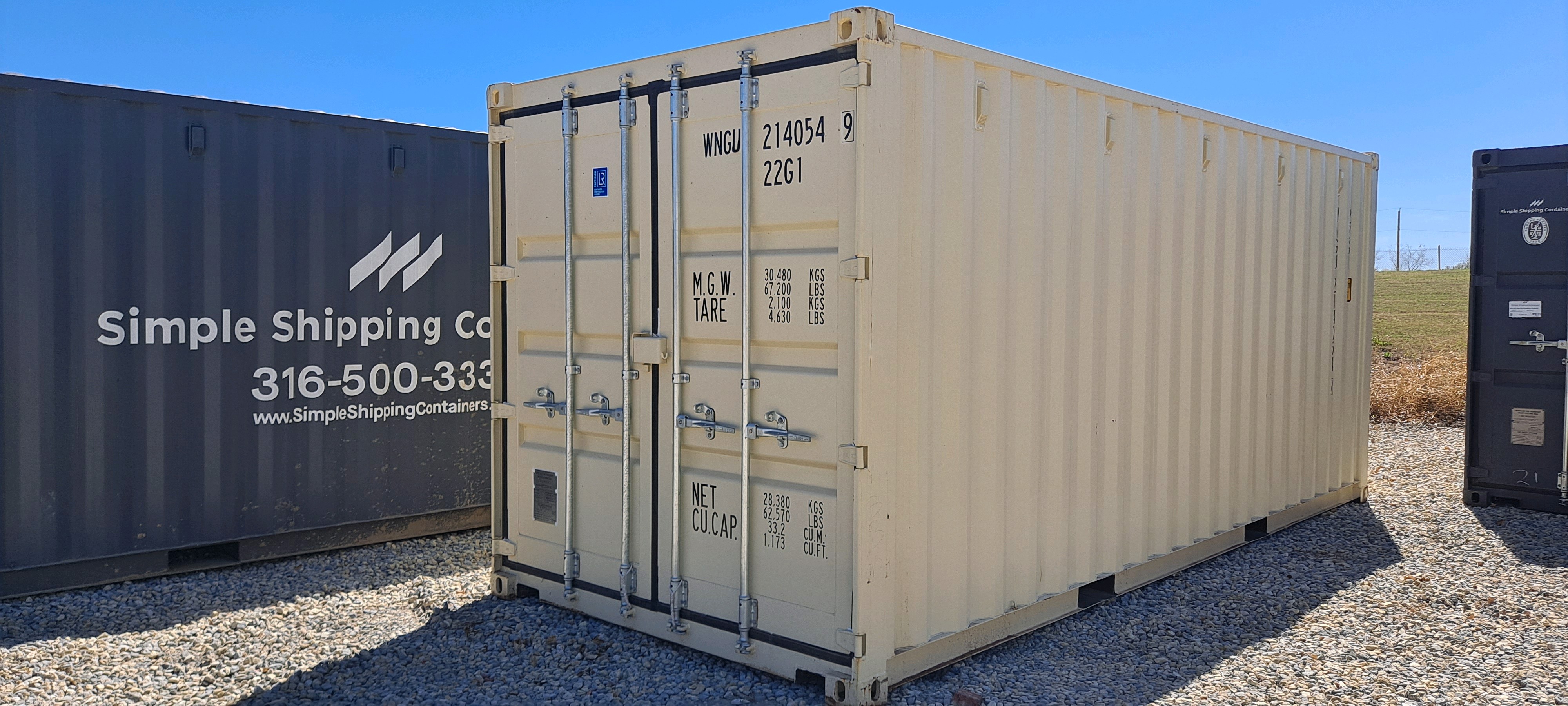 Front corner view of the product