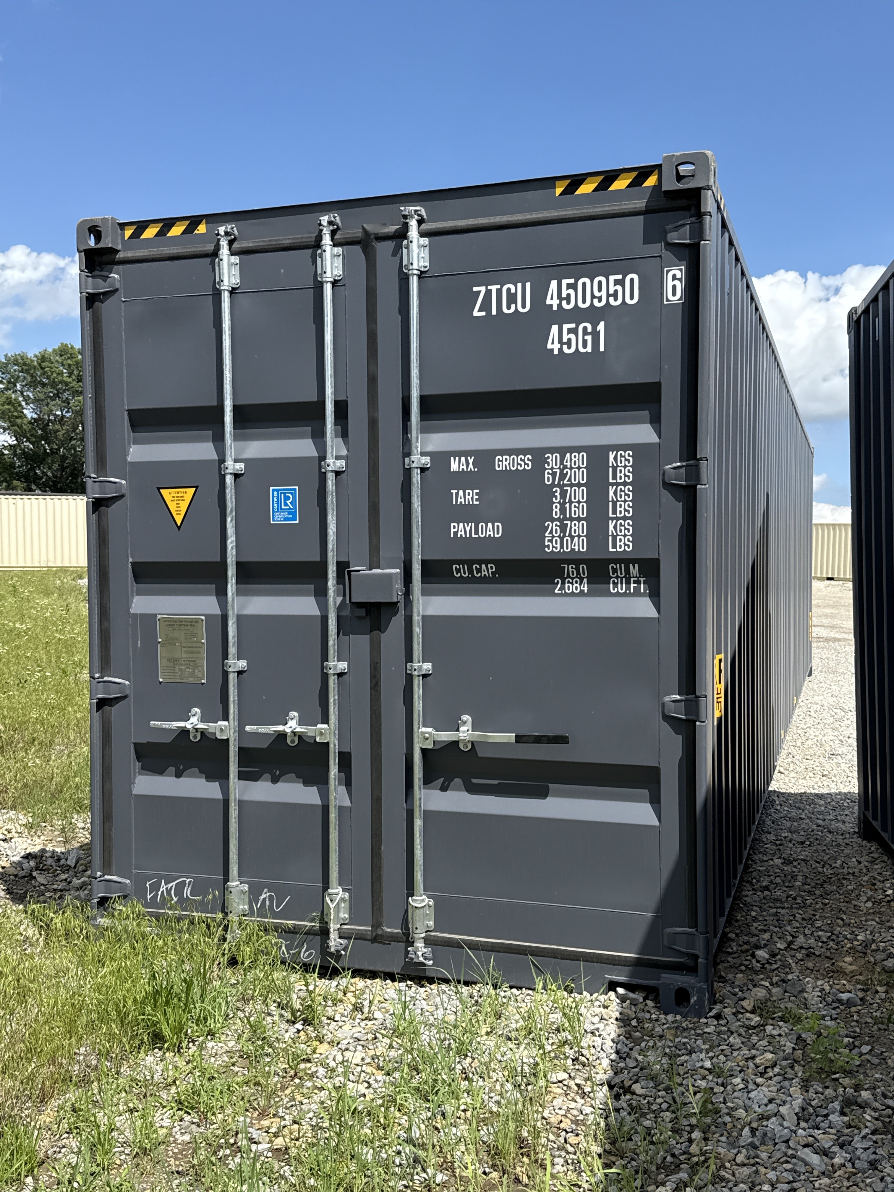 Front corner view of the product