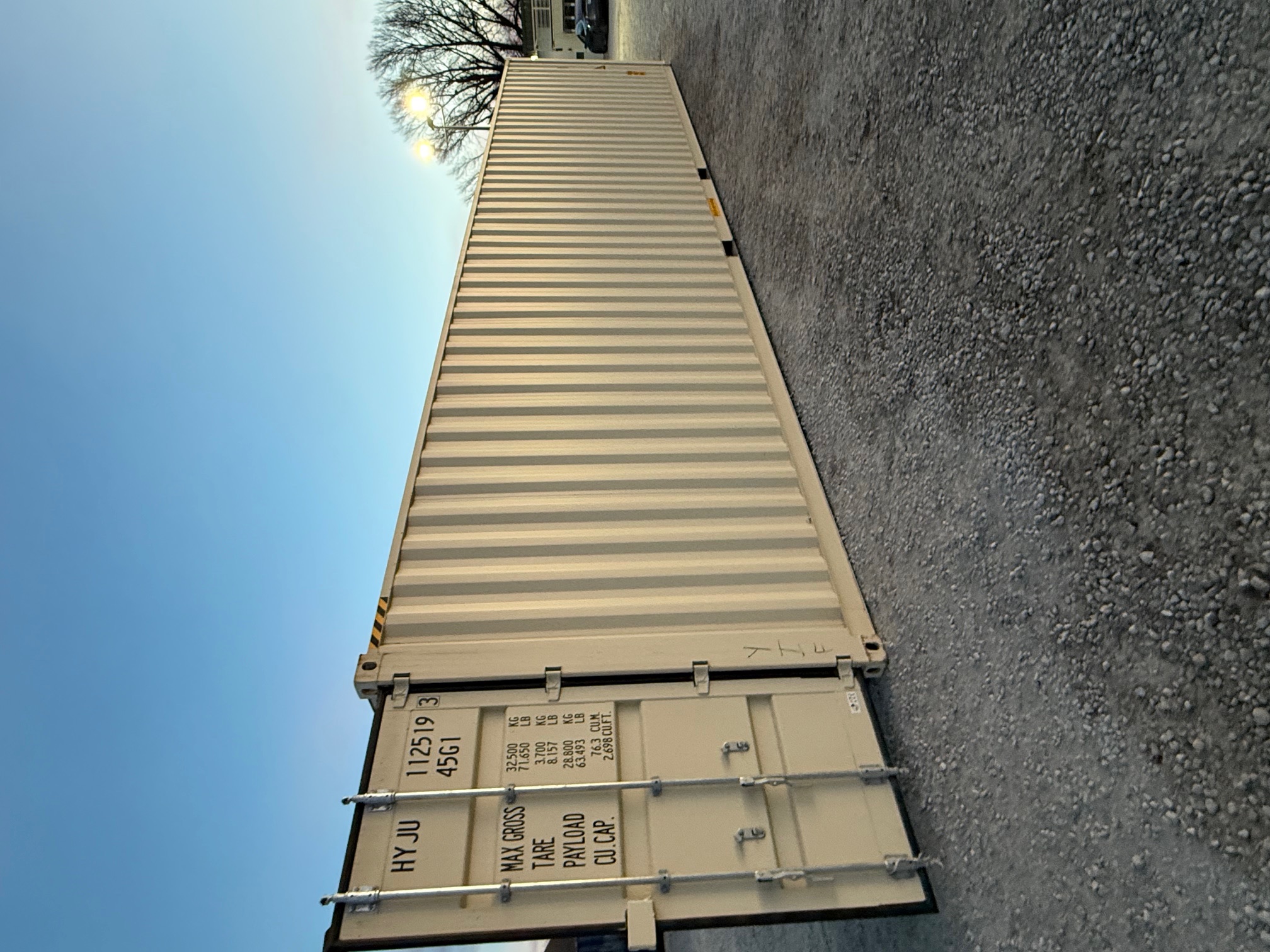 Front corner view of the product