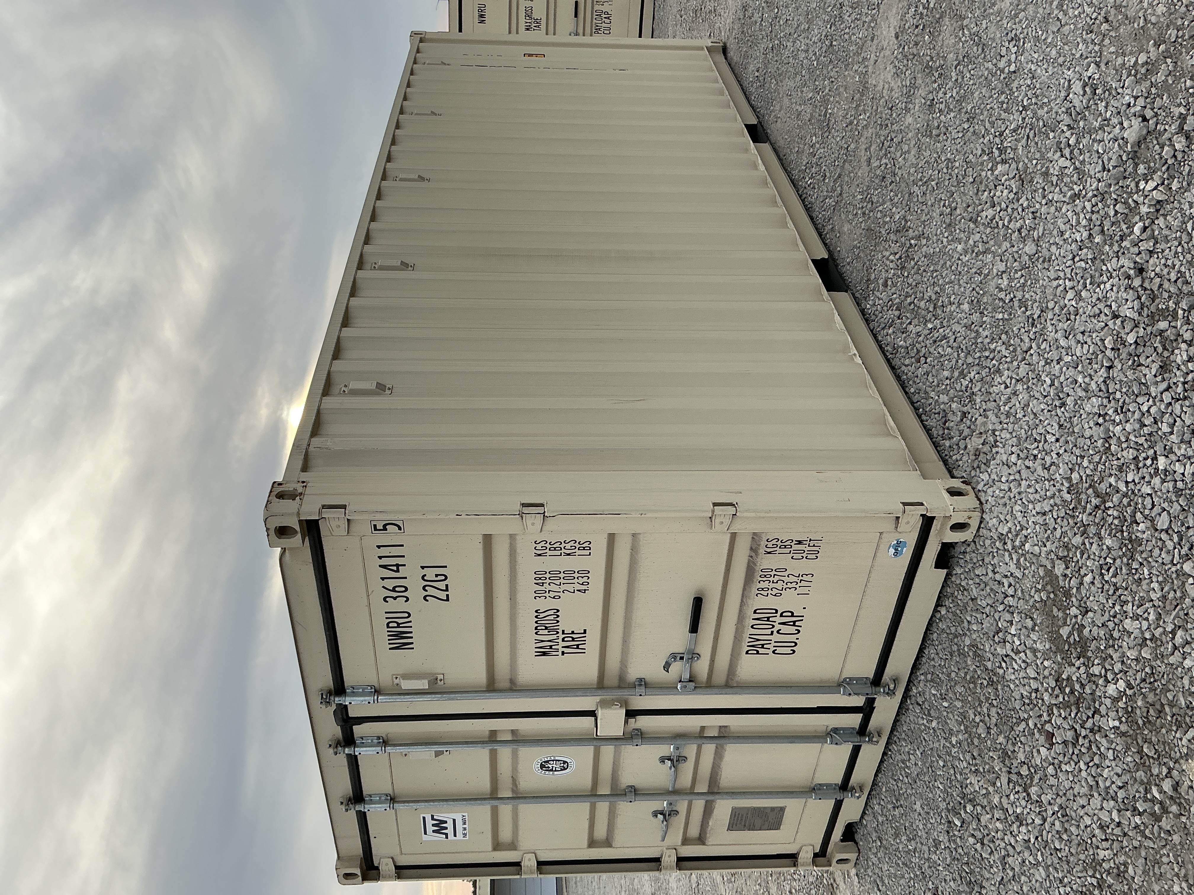 Front corner view of the product