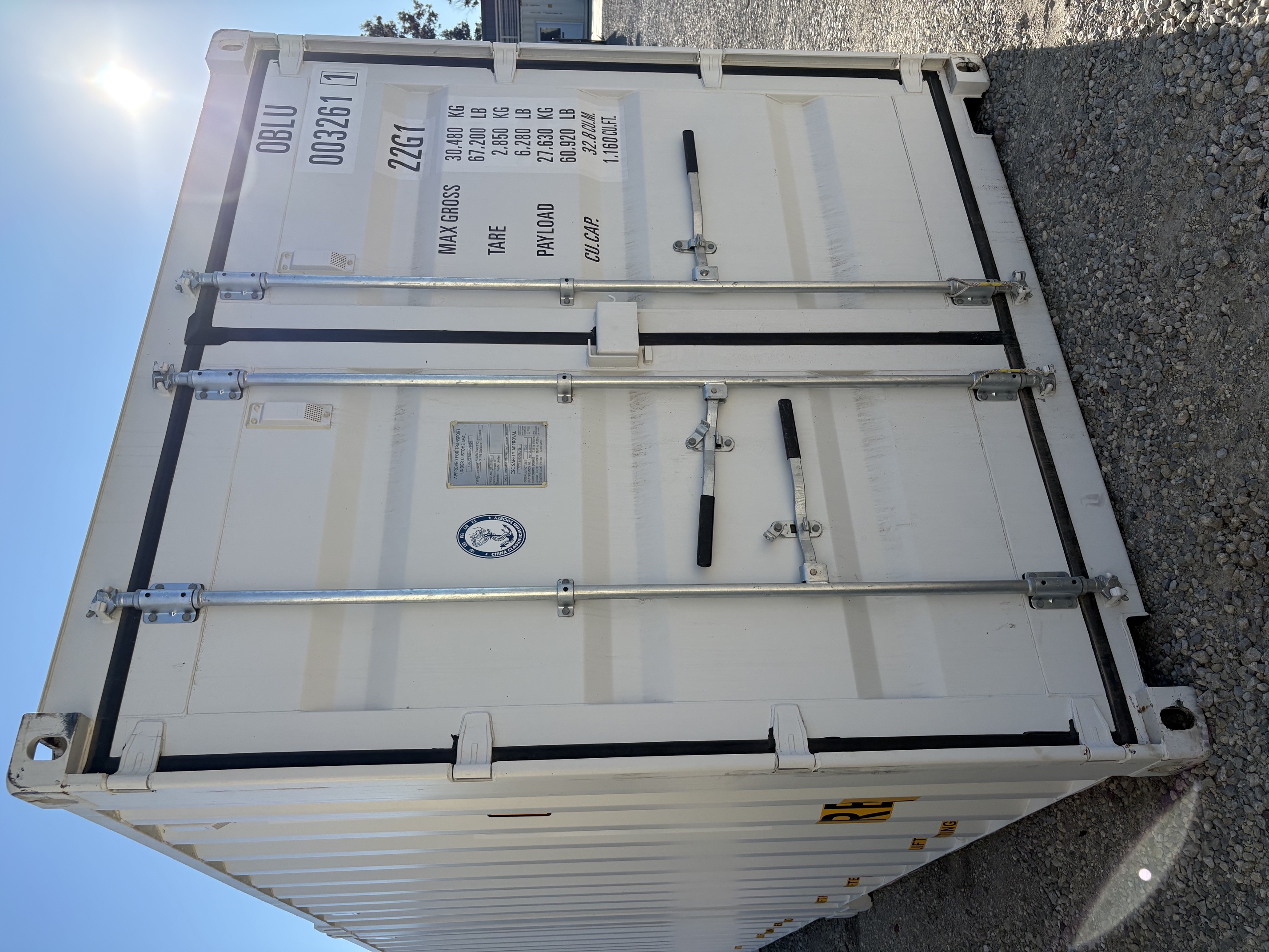 Front corner view of the product