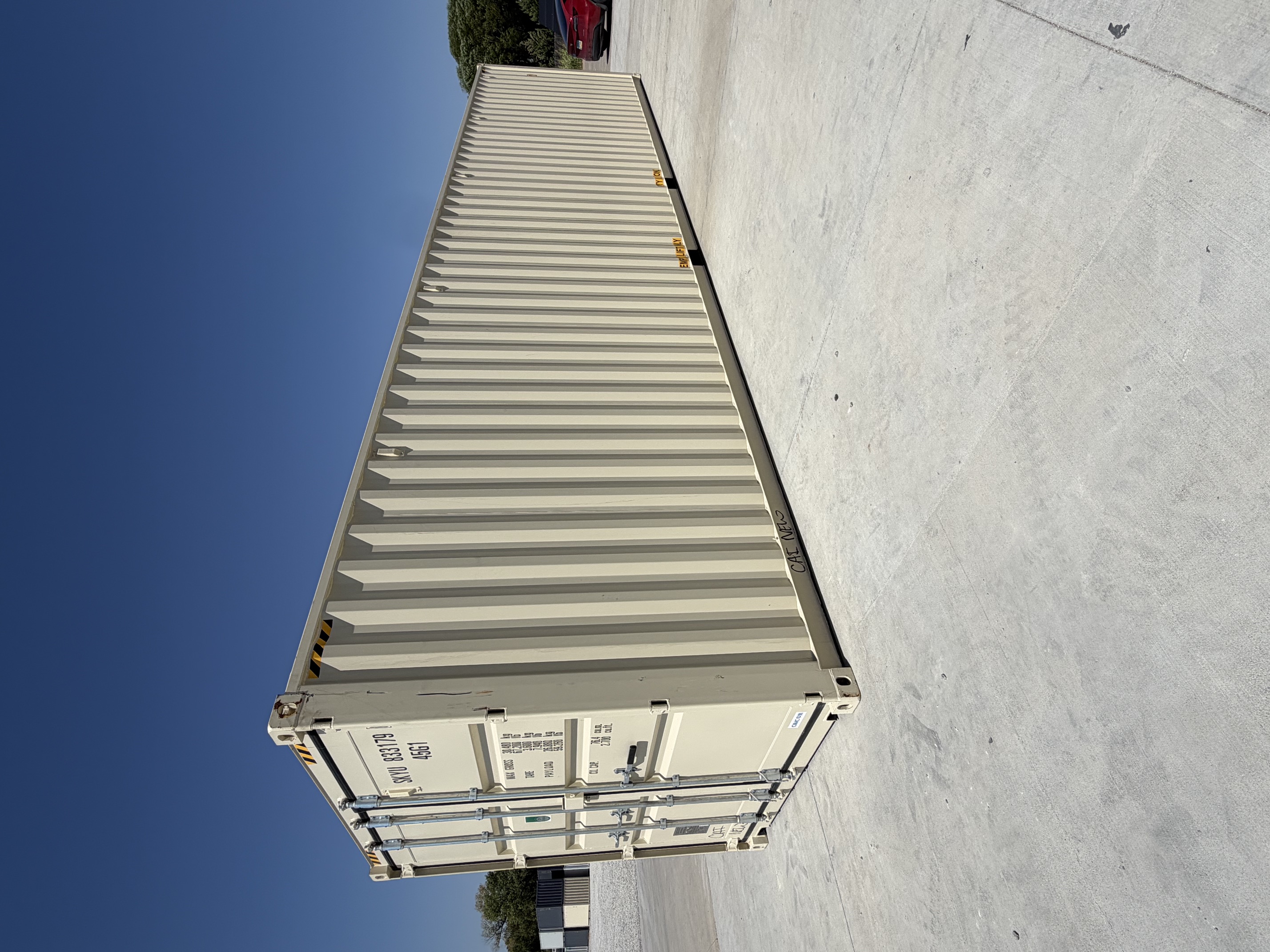 Front corner view of the product