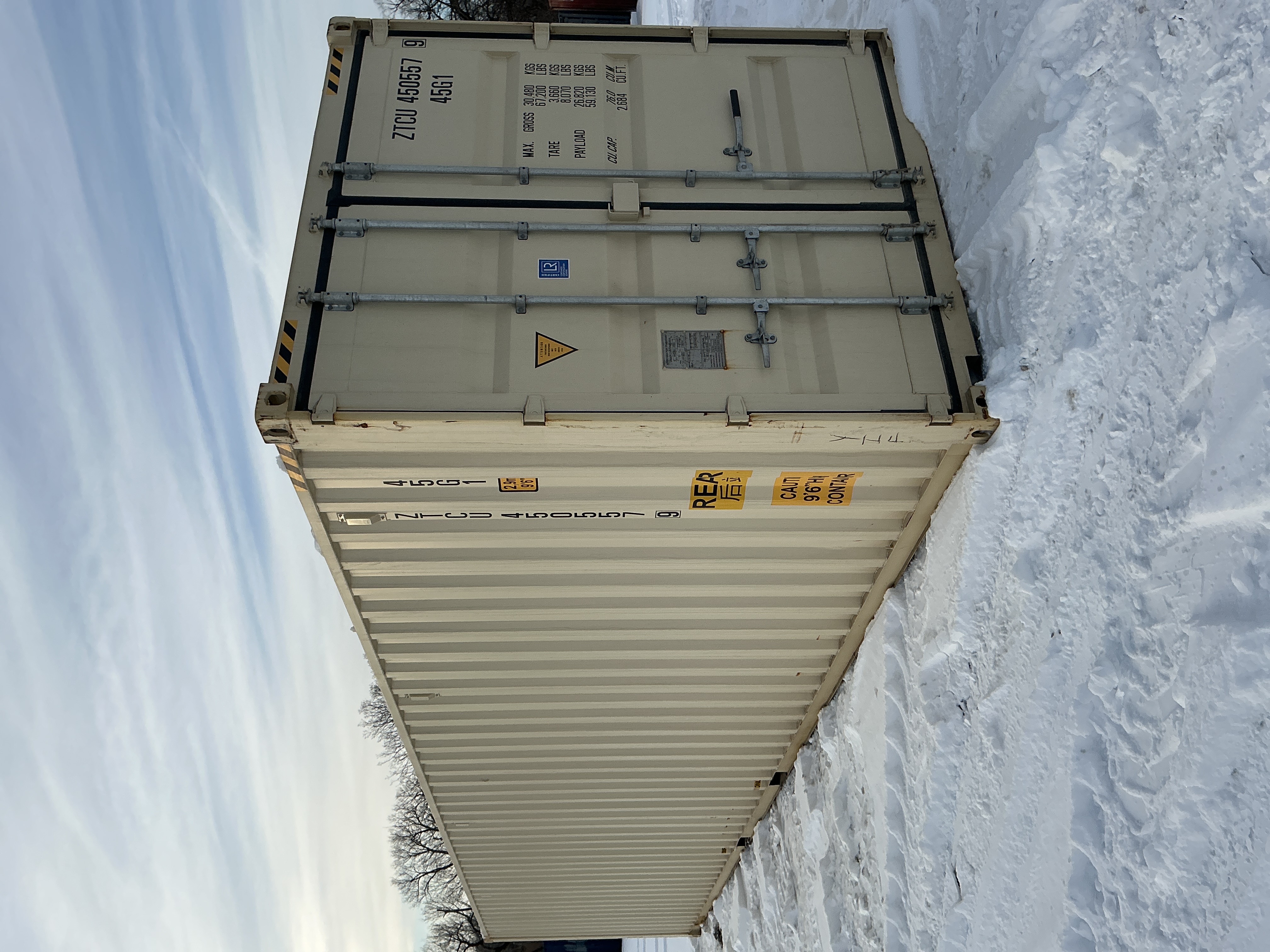 Front corner view of the product