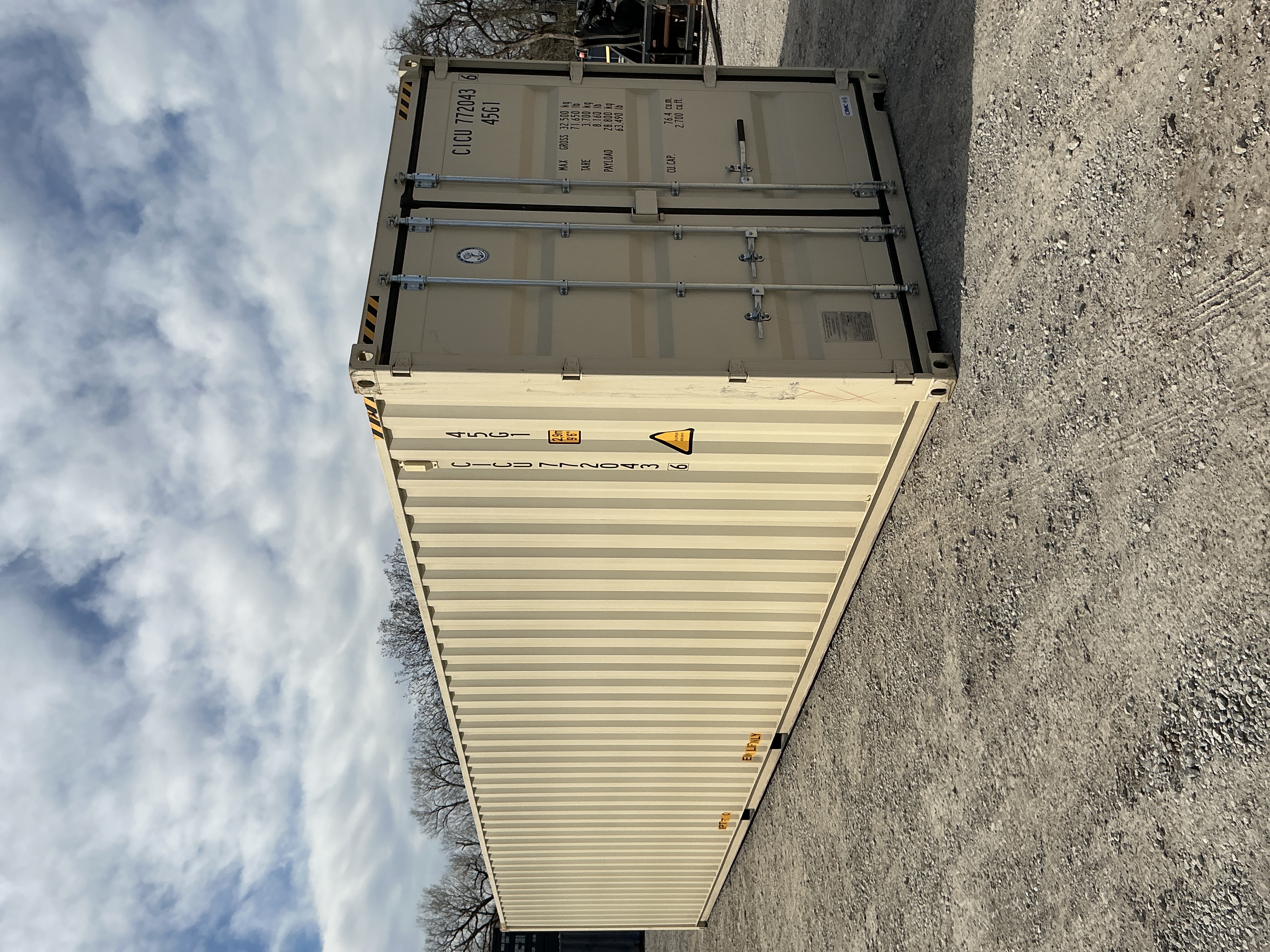 Front corner view of the product