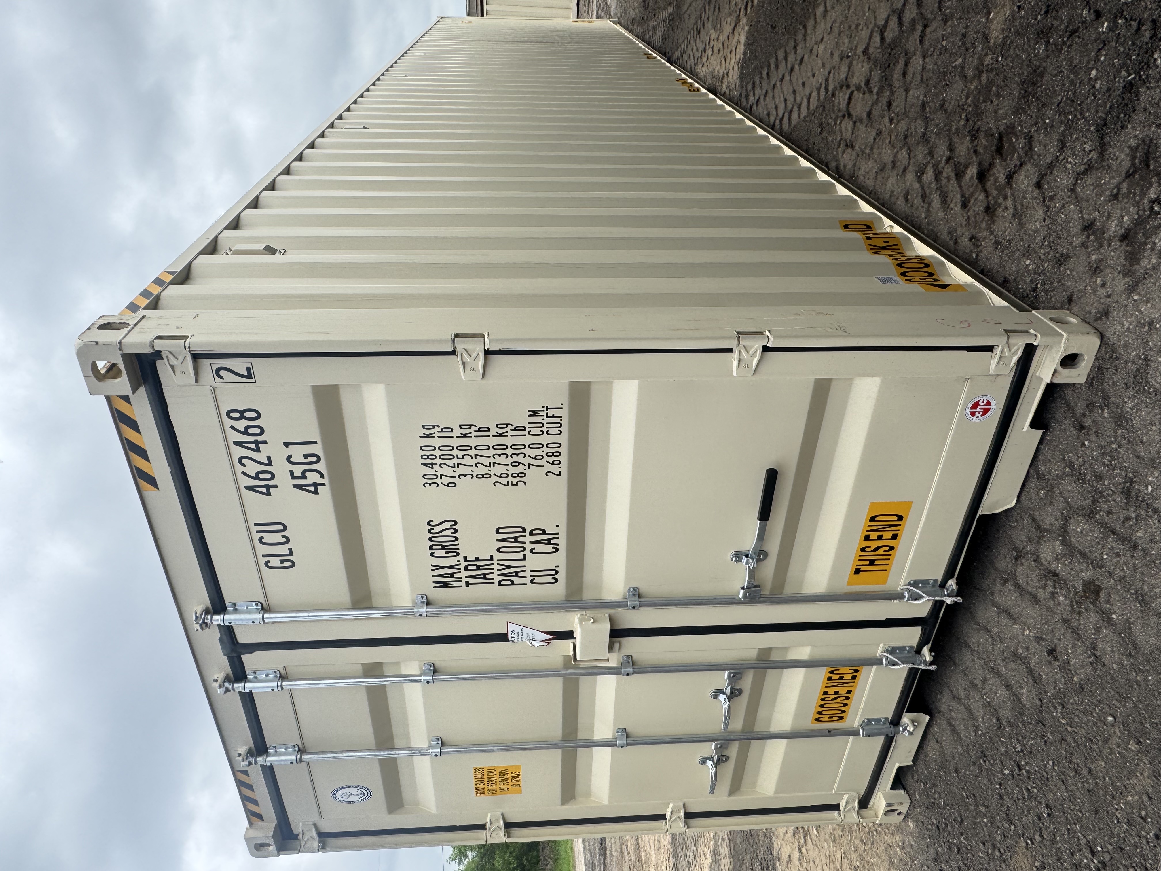 Rear corner view of the product