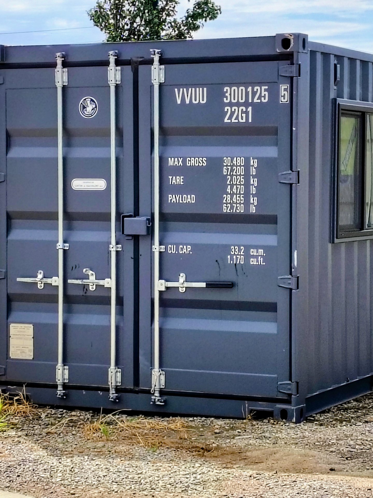 Rear corner view of the product