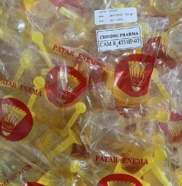 Patar 20 Enema Sod. chloride 15% Adult/1pcs
